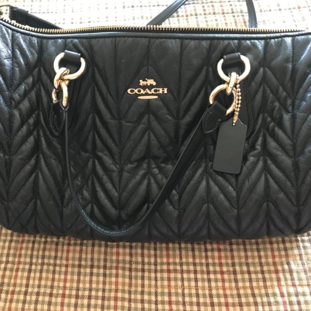Black coach purse